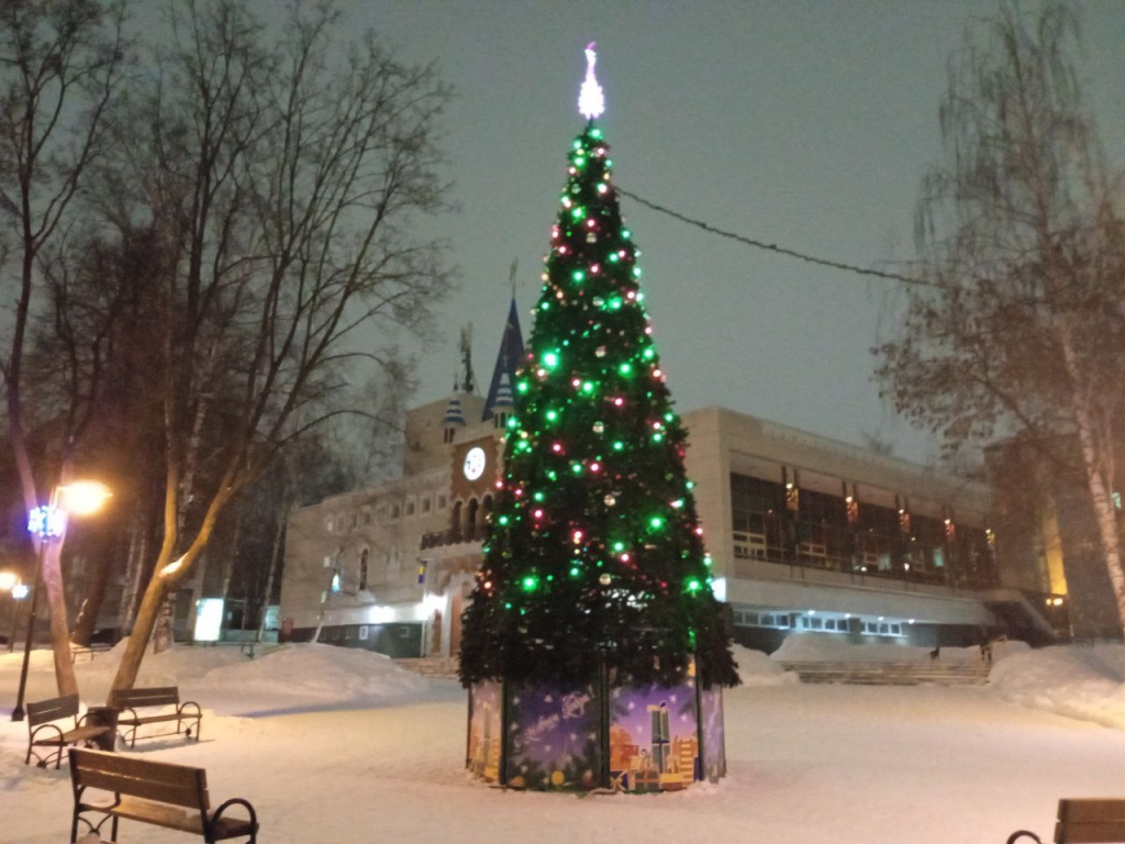 Где установят елки в Ижевске. В каких районах столицы Удмуртии есть  новогодние елки